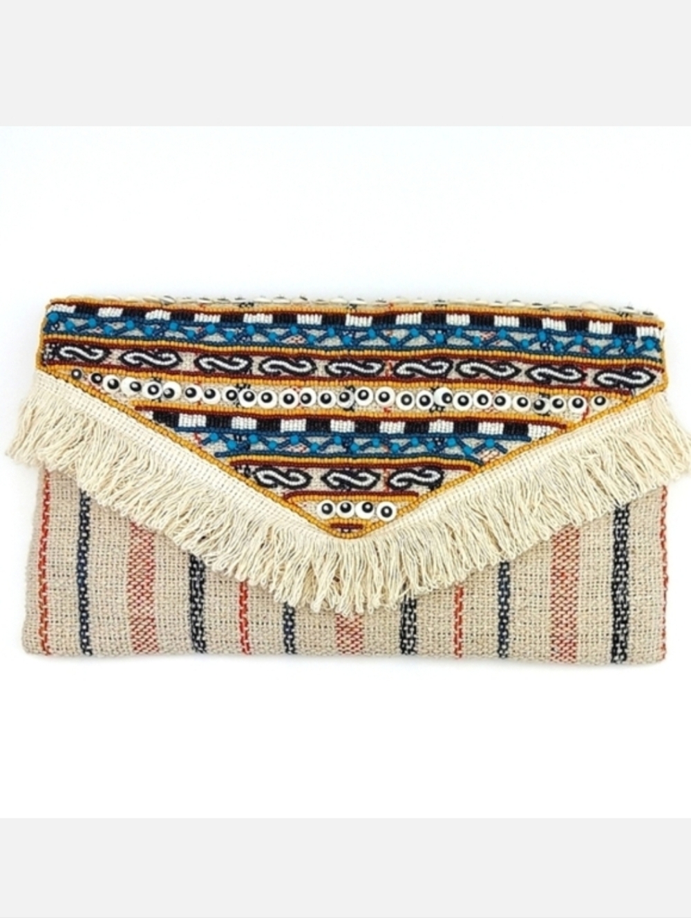 Roller Rabbit Beaded Envelope Clutch